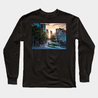 Melbourne Tram at Sunset Long Sleeve T-Shirt